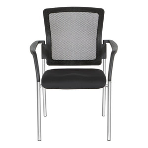 OSP Home Furnishings Guest Chair with Mesh Back Lumbar Support and Chrome Legs for Reception or Office Use 88710C-30