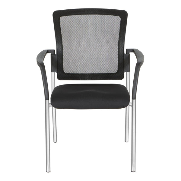 OSP Home Furnishings Guest Chair with Mesh Back Lumbar Support and Chrome Legs for Reception or Office Use 88710C-30