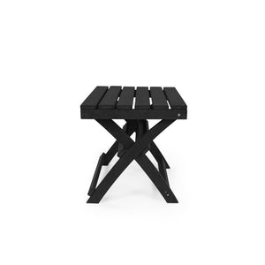 English Elm Seaview Recycled Hdpe Outdoor Folding Side Table Uv Resistant Patio Deck Use Black B2745P409721