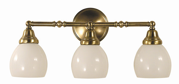 Framburg 3-light Colonial Style Sheraton Sconce – Handcrafted American Lighting For Timeless Elegance Antique Brass Metal 2429 Ab