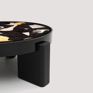English Elm Fun Art Hand-painted Italian Minimalist Square Coffee Table for Contemporary Living Rooms T5686P508400