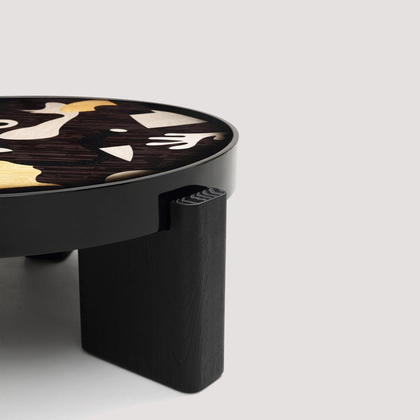 English Elm Fun Art Hand-painted Italian Minimalist Square Coffee Table for Contemporary Living Rooms T5686P508400