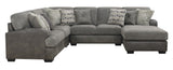 Wallace & Bay Gray Modular Sectional Sofa - Easy Assembly, Stylish Design, 129.2