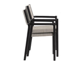 Kavala Stackable Dining Armchair - Set of 2 - Charcoal 111559  Sunpan