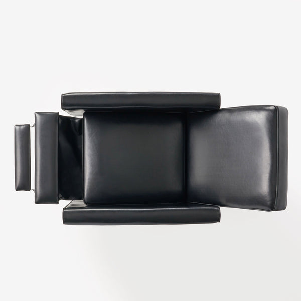 English Elm Christopher Knight Home® - Black Black Fax Leather Push Back Chair — Ergonomic PU Leather Recliner, Plush Padding, Durable Frame 52422.00PUBLK