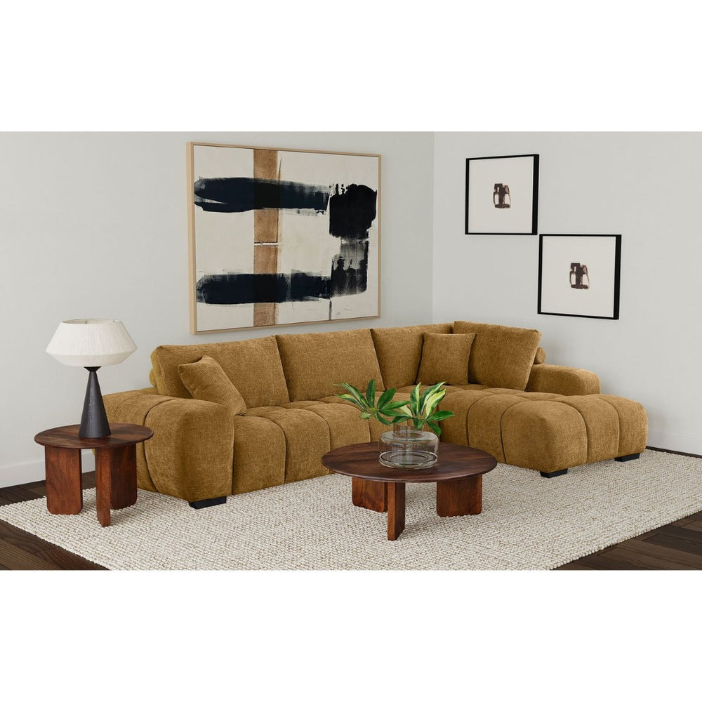 English Elm Florence Amber Tufted L-shaped Sectional with Pocket Coil Seating for Living Rooms B062S01440
