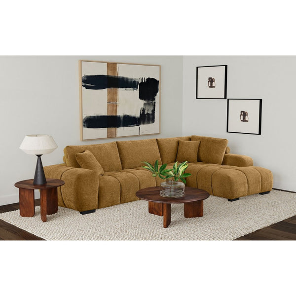 English Elm Florence Amber Tufted L-shaped Sectional with Pocket Coil Seating for Living Rooms B062S01440