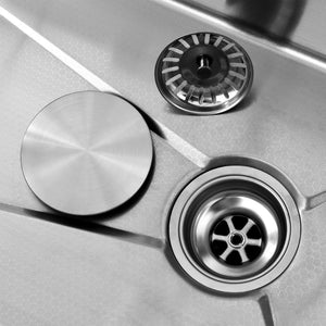 English Elm Pull-out Faucet Stainless Steel Kitchen Sink with Waterfall Spout and Digital Temp Display T3177P370631