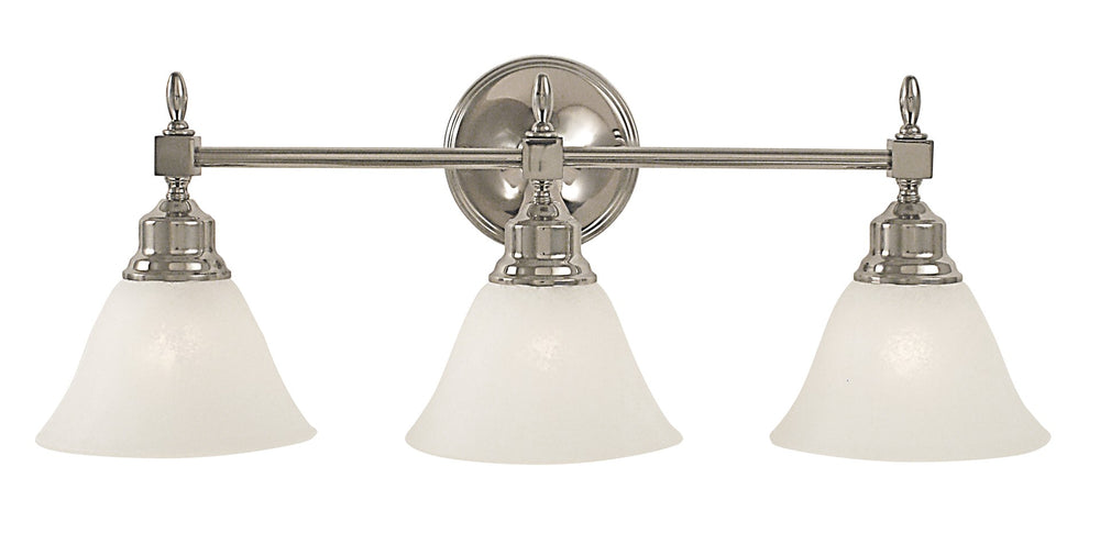 Framburg 3-light Sconce In Antique Brass - Elegant Design With Classic American Craftsmanship, Made In Usa Polished Nickel With White Marble Glass Shade Metal 2433 Pn/Wh