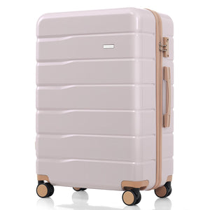 English Elm Premium Abs Hardshell 3 Piece Suitcase Set with Tsa Locks and Spinner Wheels Light Grey N726P171340H