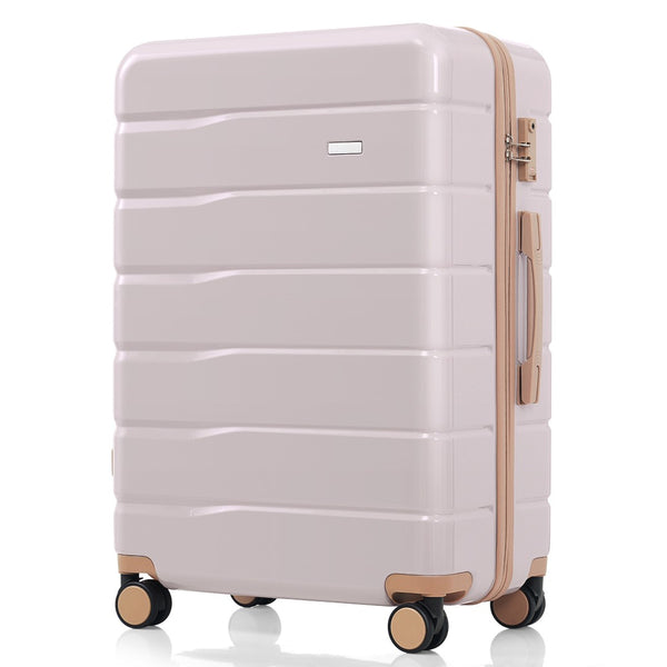 English Elm Premium Abs Hardshell 3 Piece Suitcase Set with Tsa Locks and Spinner Wheels Light Grey N726P171340H
