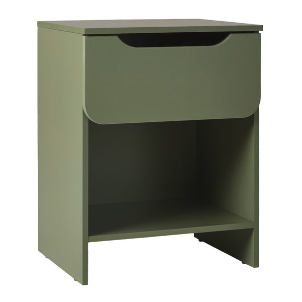 Domm Modern Scandinavian Nightstand with Open Cubby, Sleek Design & Quick 30-Minute Assembly