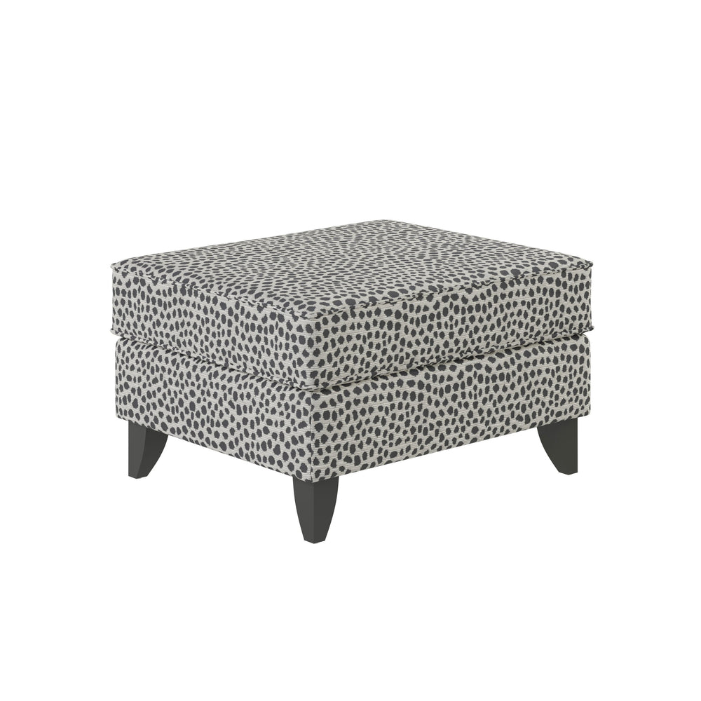 Fusion Winston Doggie Graphite Accent Ottoman - Stylish Grey/White Design, Durable, Fun Home Decor Piece Grey,White Ws,100% Polypropylene 243 Faux Skin Carbon Ottoman