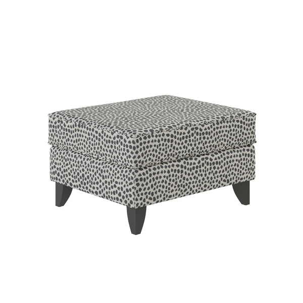 Fusion Winston Doggie Graphite Accent Ottoman - Stylish Grey/White Design, Durable, Fun Home Decor Piece Grey,White Ws,100% Polypropylene 243 Faux Skin Carbon Ottoman