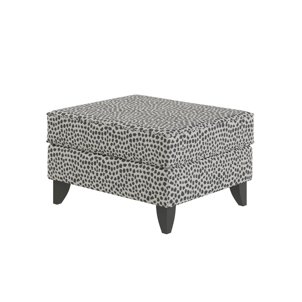 Fusion Winston Doggie Graphite Accent Ottoman - Stylish Grey/White Design, Durable, Fun Home Decor Piece Grey,White Ws,100% Polypropylene 243 Faux Skin Carbon Ottoman
