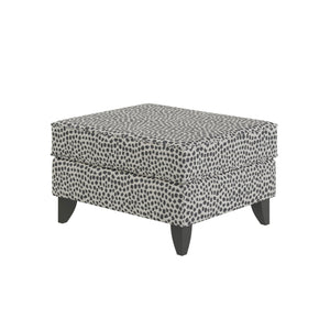 Fusion Winston Doggie Graphite Accent Ottoman - Stylish Grey/White Design, Durable, Fun Home Decor Piece Grey,White Ws,100% Polypropylene 243 Faux Skin Carbon Ottoman