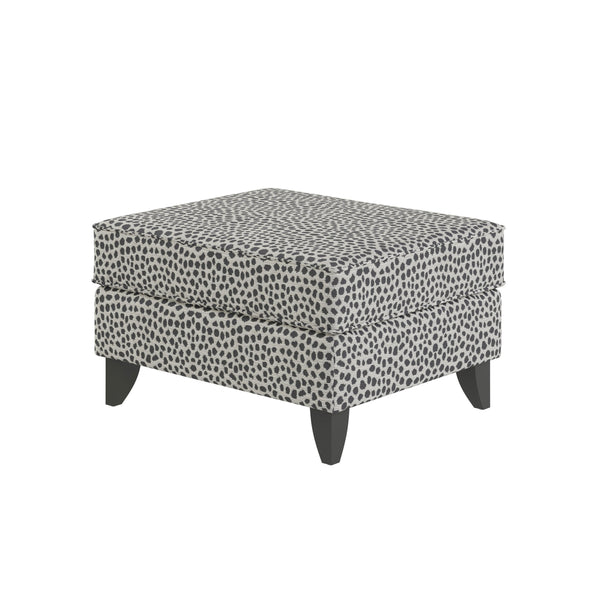 Fusion Winston Doggie Graphite Accent Ottoman - Stylish Grey/White Design, Durable, Fun Home Decor Piece Grey,White Ws,100% Polypropylene 243 Faux Skin Carbon Ottoman