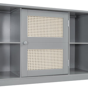 English Elm Full Size Wooden Daybed With Twin Trundle, Storage Cabinet & Shelves For Space-Saving Comfort N820S00049E