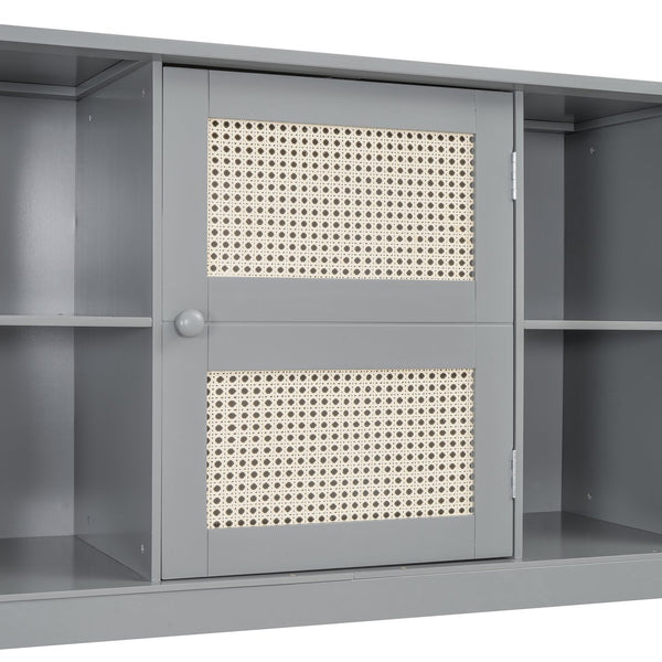 English Elm Full Size Wooden Daybed With Twin Trundle, Storage Cabinet & Shelves For Space-Saving Comfort N820S00049E