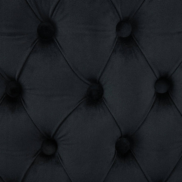 English Elm Velvet Mid-Century Double Dining Loveseat Bench with Hand-Tufted Buttons, Wingback Comfort, Luxe Seating W1143P362521 W1143P362521