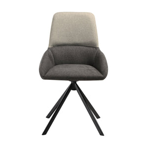 English Elm Maverick Swivel Polyester Dining Chairs with Black Metal Legs for Modern Kitchens B2736P464831