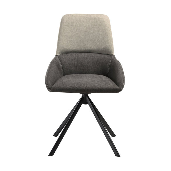 English Elm Maverick Swivel Polyester Dining Chairs with Black Metal Legs for Modern Kitchens B2736P464831