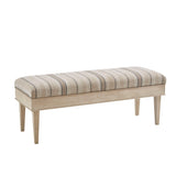 Martha Stewart Harstrom Farm House Soft Close Storage Bench MT105-0128 Beige Multi