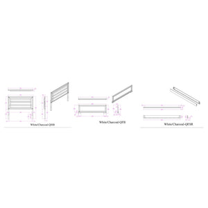 English Elm Soulmarie Upholstered Queen Bed with Led Lighting Padded Headboard Glam White Frame B201S00454