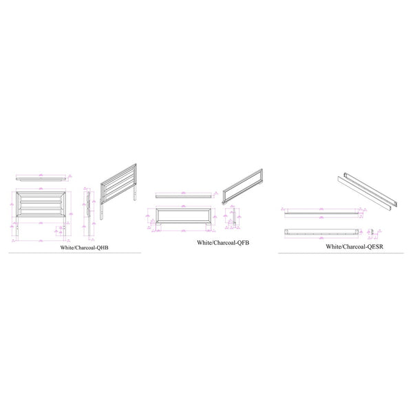English Elm Soulmarie Upholstered Queen Bed with Led Lighting Padded Headboard Glam White Frame B201S00454