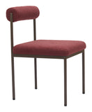 Livorno Dining Chair Red & Bronze 110103 Zuo Modern