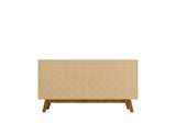 Manhattan Comfort Addie Mid-Century Modern Sideboard Off White and Cinnamon 244BMC12