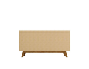 Manhattan Comfort Addie Mid-Century Modern Sideboard Matte Black and Cinnamon 244BMC82