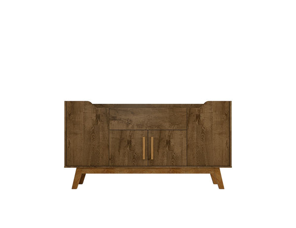Manhattan Comfort Addie Mid-Century Modern Sideboard Rustic Brown 244BMC9