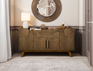 Manhattan Comfort Addie Mid-Century Modern Sideboard Rustic Brown 244BMC9