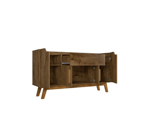 Manhattan Comfort Addie Mid-Century Modern Sideboard Rustic Brown 244BMC9