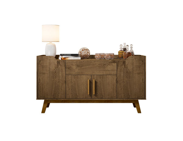 Manhattan Comfort Addie Mid-Century Modern Sideboard Rustic Brown 244BMC9
