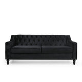 Christopher Knight Home® - Noble House - Knouff Modern Glam Tufted Velvet 3 Seater Sofa