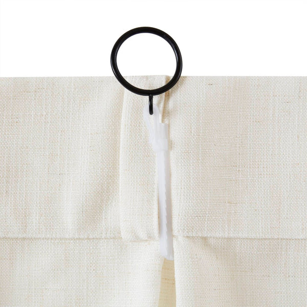 English Elm 2-piece Pinch Pleat Poly Linen Curtain Panels Tailored Formal Drape for Any Room Ivory B035P482983