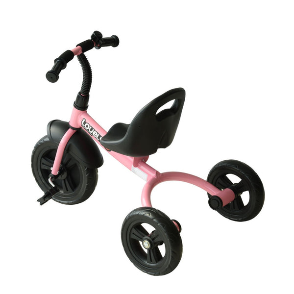 English Elm Qaba Toddler Steel Frame Tricycle with Bell Eva Wheels Ergonomic Seat Indoor Outdoor W2225P217780