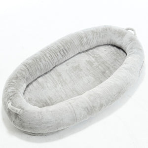 English Elm Human Dog Bed Oversized Memory Foam Floor Lounger with Plush Surface and Storage Pocket W2705P255385