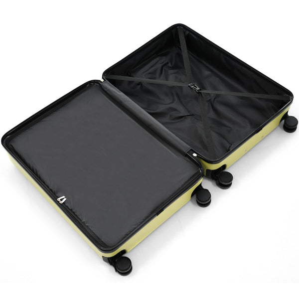 English Elm Luggage Set Three Piece Hard Shell Abs Suitcases with Spinner Wheels Tsa Lock Travel Tea Green N730P304620G