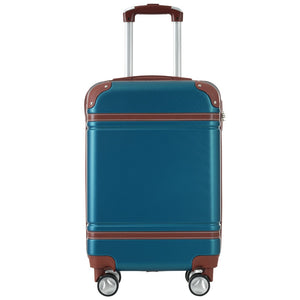 English Elm Hardshell Abs Suitcase Set with Tsa Lock Spinner Wheels Expandable 28 Inch Travel Blue N732P193485C