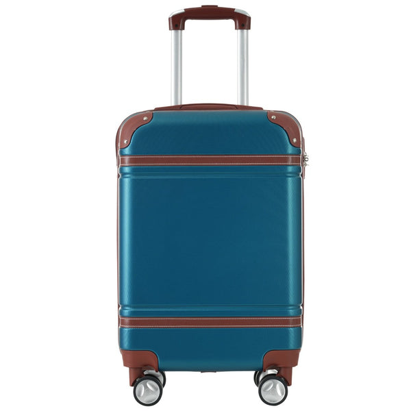 English Elm Hardshell Abs Suitcase Set with Duffel and Toiletry Bag Tsa Lock Spinner Wheels Blue N732P193484C