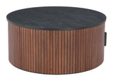 Nejaus Coffee Table Black & Walnut 110299 Zuo Modern