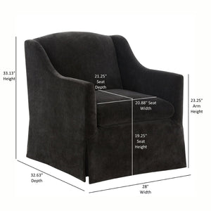 English Elm Luisa Swivel Accent Chair Skirted Tailored Silhouette for Formal Living Rooms Mink B050P451388