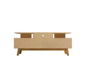 English Elm Yonkers 71" Modern Tv Stand With Open Shelves, Concealed Storage & Geometric Design For Living Rooms B365P398390-GIGA