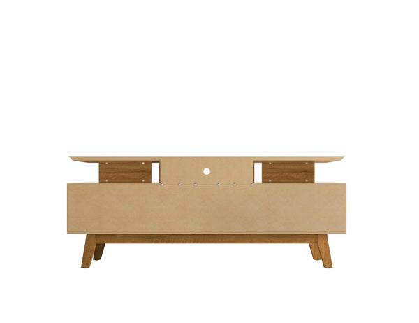 English Elm Yonkers 71" Modern Tv Stand With Open Shelves, Concealed Storage & Geometric Design For Living Rooms B365P398390-GIGA