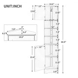 English Elm Multi-Functional Corner Cabinet Tall Bathroom Storage Cabinet With Two Doors and Adjustable Shelves, Open Shelf, White(Old Sku:Wf294602Aak)