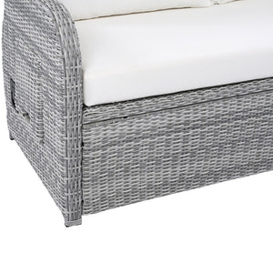 English Elm Outdoor Rattan Furniture Set With Adjustable Recliners, Versatile Tables, And Ottomans For Patios N719Z000120A-GIGA