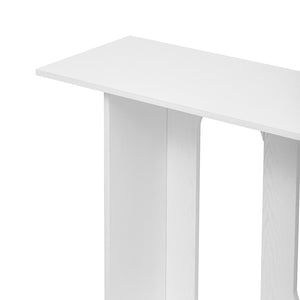 English Elm U_Style Modern Curved Ash Veneer Console Table With Storage Shelf For Entryway, Foyer, Or Hallway N711P241287K-GIGA